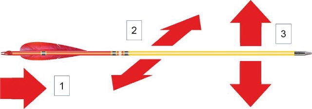 Drei Variablen beeinflussen den Flug eines Pfeils: